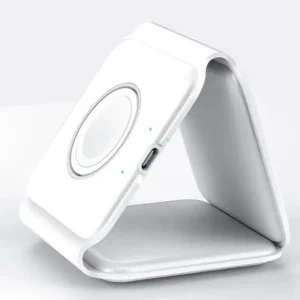 Hot Selling 3 in 1 Foldable Magnetic Wireless Charging Station for Mobile Phone Fast Charging Desktop Charger Stand