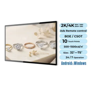 Hot Selling 43 55 65 Inch Digital Signage RK3568 2+32G Smart Wall Mounted Advertising Display Screen for Australia US