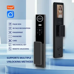 Hot Selling Anti-Theft Monitoring Smart Lock Black Wifi Smart Door Lock for Door House
