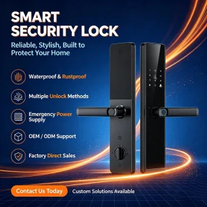 Hot Selling Home Security Digital Electronic Lock OEM/ODM Smart Fingerprint Smart Locks for Wooden Door Memory Card