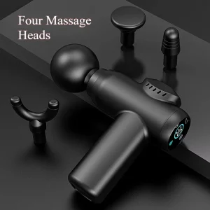 Hot Selling LCD Myofascial Massage Gun 4 Massage Heads 30 Speed Levels USB Rechargeable for Full Body Deep Tissue Muscle