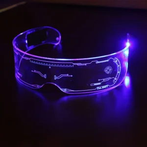 Hot Selling LED Smart Luminous Sunglasses for Men and Women Colorful Battery Powered Flashing Acrylic Glasses Party Novelties