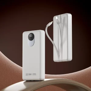 Hot-Selling Large Capacity Portable 20000mAh Power Bank with 22.5W Output Power Support for Custom Silk Printing of Logos