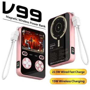 Hot Selling Magnetic Wireless Type C Power Bank 5000mAh 15W CE Certified Games Set Corporate Business Promotion Custom Logo
