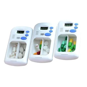 Hot Selling Medicine Storage Dispenser Intelligent Reminder Pill Case Alarm Timer Pill Rack Organizer Pill Box