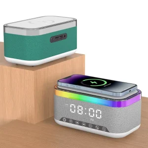 Hot Selling Products Multifunction Smart Bluetooth Speaker Wireless Portable Charger With Radio & Clock Display