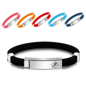 Hot Sports Stainless Steel Magnet Therapy Wristband Energy Balance Bracelet Silicon Anion Bracelet Smart Health Product Stock