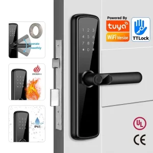 Hot TTlock Smart Lock Password IC Card Keyless Anti Peep WiFi Tuya Fingerprint Smart Lock Doorital Fingerprint Smart Lock Door