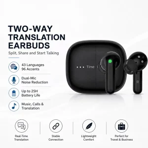 Hot TimeKettle M3 Language Simultaneous Translator Earphones Business Interpretation Earphone Travel Voice Translation Earbuds