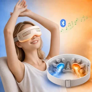 Hot and Cold Eye Massage Equipment Head Portable Under Glass Electric Device Smart with Heat Vibration Heated Ema Facial