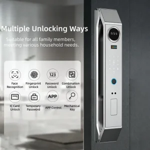 Hot selling Smart Locks Support Fingerprint Password Card and Remote Control Via Mobile App