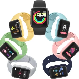 Hot selling Square TFT Smart Bracelet Watch Heart Rate & Activity Tracker Silicone Band 3 ATM Waterproof up 7 Days Battery Life
