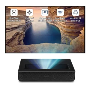 Hotack D068 Smart Android 11 High Brightness 1080p Mobile Phone Wifi Proyector Ultra Short Throw Laser Projector 4K