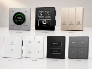 Hotel Guest Room RCU Master Switch Panel Touch Keypad Light Scene Curtain AC Control Aluminum Alloy for Hospitality Guest Room