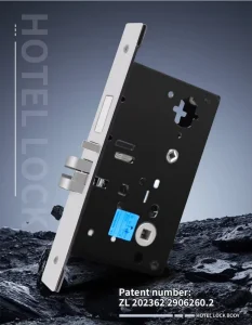 Hotel Room Mortise Electronic Lock Smart Digital Entry Door Lock with ANSI Grade 3 Security Zinc Plated Black Finish