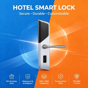 Hotel Smart Lock High Security RFID Card Hotel Door Lock Electronic Key Card Smart Hotel Lock System Wooden Stainless Steel Door