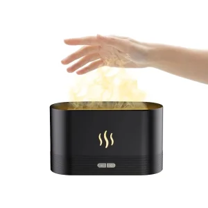 Household Car Portable Flame Diffuser USB Aromatherapy Aroma Fire Mist Diffusor Evaporative Fragrance Air Humidifier Plastic