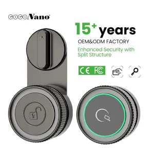 Household Commercial Grade Split Type Matte Grey Anti Theft Smart Door Lock Reliable Electronic Card Key Entry Protection System