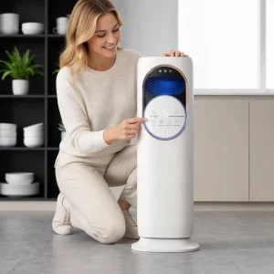 Household Cool Warm Dual Use Vertical air Conditioning Fan Bedroom Heater Spray Humidification air Circulation Fan