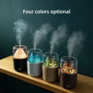 Household Products Smart air Humidifier Diffuser Hotel Desk Volcano Simulated Flame Aroma Wet Mini Humidifier