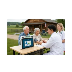 Huasheng Medical Health Examination Kiosk Carrying Case Smart BMI Scale with Touchscreen Display 0.01g Accuracy OEM ODM HS S13
