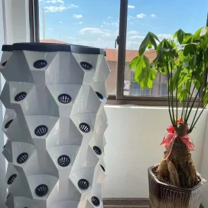 Hydroponics Tower Aquaponics Grow System Growing Strawberry Planter Garden Grow Towers Vertical Planting Hydroponic Tower