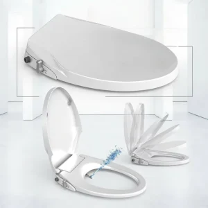 Hygienic Home Improvement Adjustable Water Pressure Non-Electric Bidet Seat PP Plastic Self-Cleaning Dual Nozzle Universal Fit