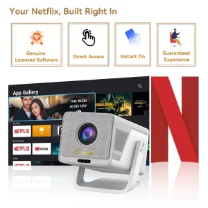 Hyper LCD Projector Native 1080P 1400 CVIA Lumens Home Theater Android 13 Smart Proyector Beamer Official Net