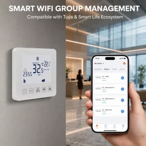 Hysen HY08AC Surface Mounted Type Auto AC Wifi Thermostat