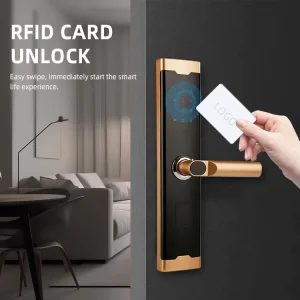 IC Card Code Password Digital Electronic Security Smart Door Lock Room Door Handle Lock with TTLock TTHotel TTRenting