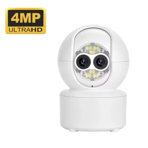 ICsee Dual Lens 4MP Security Camera 5X Optical Zoom PTZ WiFi IP Cam with Auto Tracking 2.8mm Lens Wireless Home Security Camera