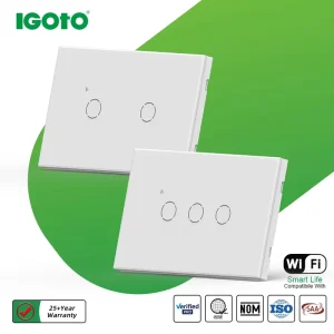IGOTO Factory Direct Smart WiFi Light Switch AU Standard Wall Switch OEM Manufacturer for Australia