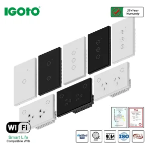 IGOTO Smart Electrical Switch AS NZS Approved WiFi Remote Control Switch for Australian Builders