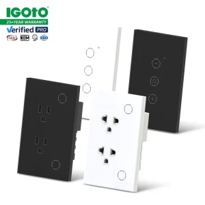 IGOTO WiFi Smart Light Switch AU Standard Wall Switch Voice Control Tuya OEM Supplier