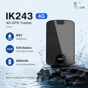 IK243 4G Magnetic GPS Tracker for Vehicles 5000mAh GPS GLONASS BeiDou Electronic Fence Anti Theft Alarm SOS Emergency Alert