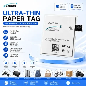 IOS Bluetooth Tracking Tag Ultra Thin Paper GPS Alternative No SIM Card Smart Tracker for Luggage Wallet Keys