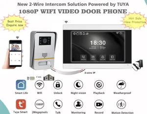IP Video Door Phone 2-wire Wifi Connection Smart Tuya Doorbell DIY Installation Save Cost Motion Detection Snap Picture Record