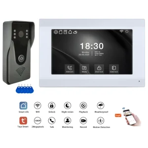 IP Video Doorphone 2-wire Wifi Connection Smart Tuya Doorbell DIY Installation Save Cost Motion Detection Snap Picture Record
