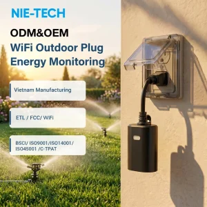 IP65 Outdoor WiFi Smart Plug with Energy Monitoring 15A 1875W ETL FCC No Hub Required Alexa Google for Garden