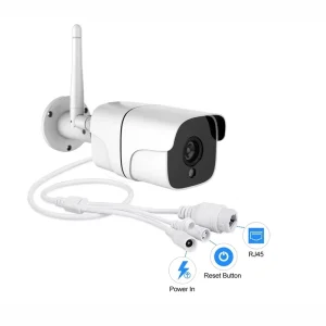 IP66 Waterproof 4MP Smart Outdoor Wifi Camera with Internet Port Cable 2 Way Audio