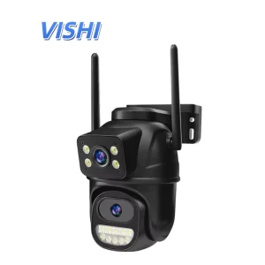 IP66 Waterproof Smart Dual Lens Gun Ball Linkage Camera HD Two-Way Audio 355 Wide Angle Security CCTV Camera for Indoor Outdoor