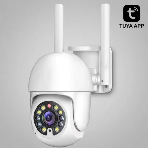 IP66 Weatherproof Smart Home Security Camera with Full Color Night Vision Two Way Audio 30 Day Free Cloud Trial