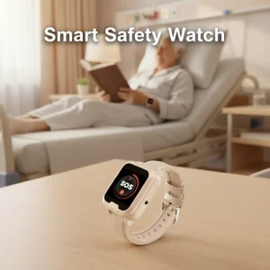 IP67 4G Sos Elderly Smart Watch with Long Battery Life Fall Detection SOS Alarm and Health Monitoring Telecare Watch