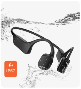 IP67 Bone Conduction Headphones Wireless Bluetooth Sport Headset Headphones with Chipset for Hiking,workout,GYM,