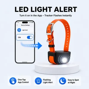 IP67 GPS Pet Tracker Collar Sound Light Search 4G Multi Band Global Anti Lost Escape Alerts 20 Days Battery Life Dog Locator