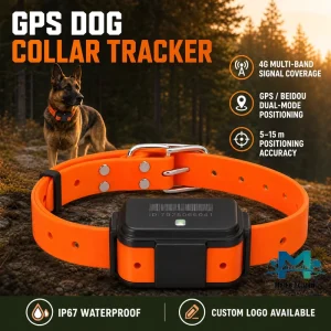 IP67 Waterproof 4G GPS Tracker for Hunting Dogs with 4000mAh Long Standby Battery Real Time Tracking & Two Way Voice Call OEM