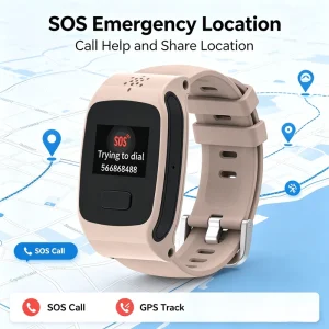 IP67 Waterproof Portable 4G Bracelet L21 One-Button SOS Emergency Call Charging Cradle Included