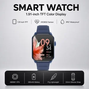 IP67 Waterproof Screen 280mAh Battery Heart Rate Monitor Exercise Running Fitness Outdoor Smart Watch