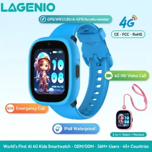 IP68 4G SIM Card Kids Smart Watch GPS LBS WIFI AGPS Tracker Video Call SOS Class Mode Smart Watch for Girls