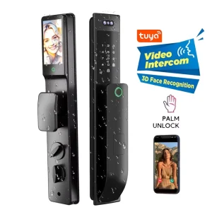 IP68 Waterproof OEM 6085 Door Automatic Fingerprint Electronic Palm Vein 3D Face Recognition Smart Door Lock Tuya Wifi for Home